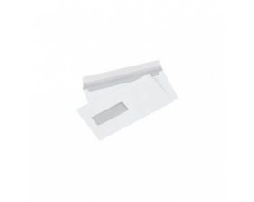 Envelope with window (30x90 mm) left, middle, E65 (DL), 110x220 mm, 80 g, white, Box 1000 pcs.