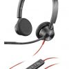 POLY Blackwire 3325 Wired Headset, USB-C, Black