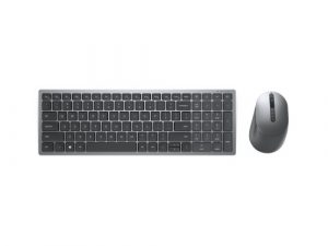 Dell Multi-Device KM7120W Wireless Keyboard and Mouse, RF Wireless + Bluetooth, US Int, Titan grey