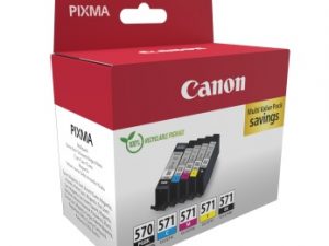 Canon PGI-570PGBK/CLI-571 (0372C006) Ink Cartridge Multipack, PGBK/C/M/Y/BK