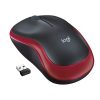 Logitech M185 Wireless Mouse, RF Wireless, 1000 DPI, Black/Red