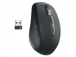 Logitech MX Anywhere 3S for Business Wireless Mouse, RF Wireless + Bluetooth, 8000 DPI, Graphite