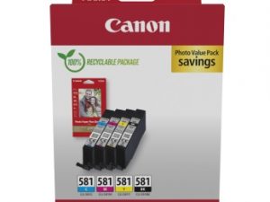 Canon CLI-581 (2106C006) Photo value pack Ink Cartridge Multipack, C/M/Y/BK