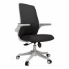 Office Chair COMFORT, Adjustable armrest, white/black